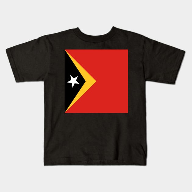 East Timor Kids T-Shirt by flag for all